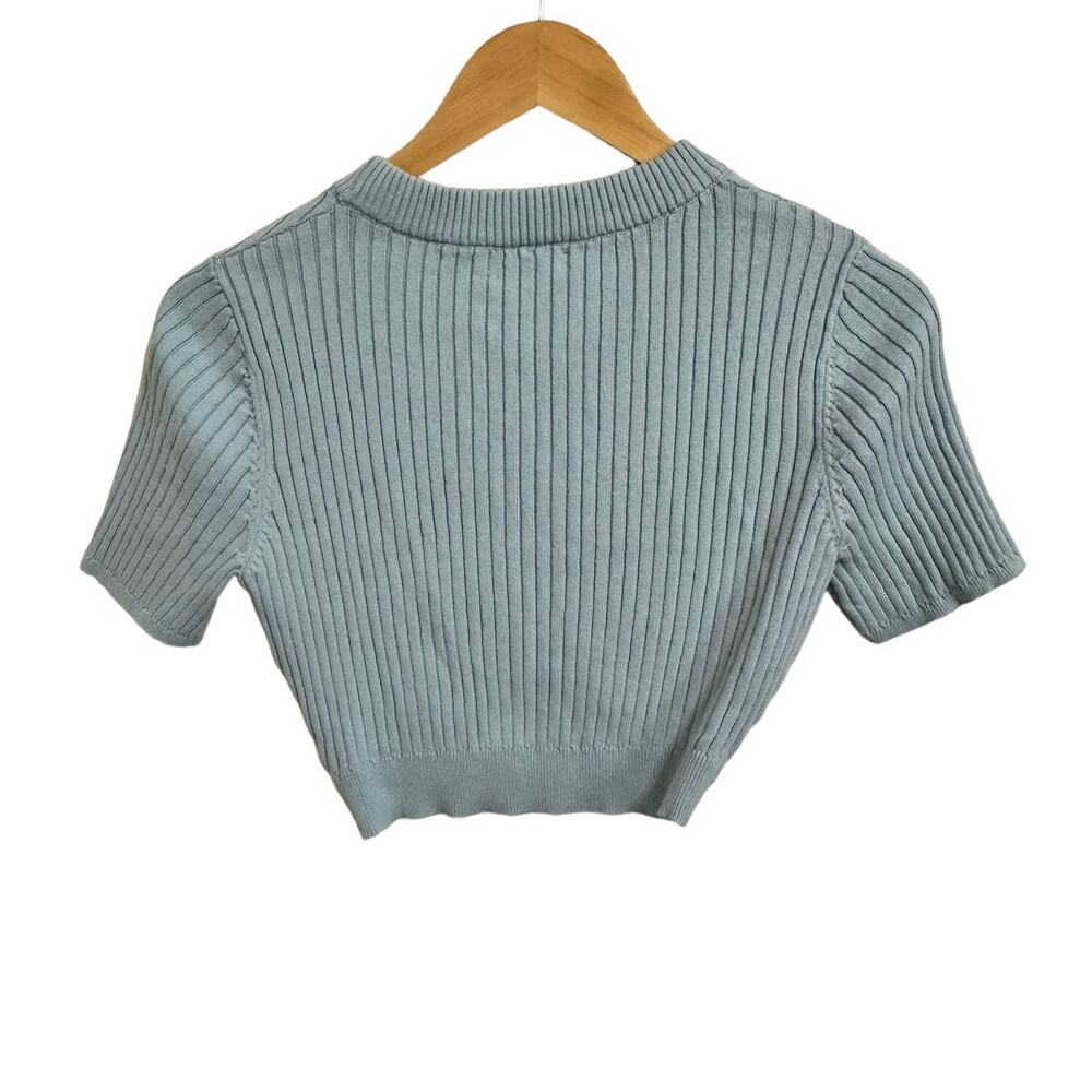 Elexiay marisol crochet baby blue top size Small $200 - Picture 6 of 6
